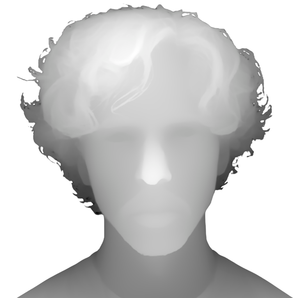 Depth map example where grayscale values represent perceived distance
